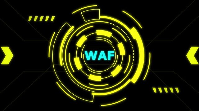 Web Application Firewall WAF Shield Cybersecurity Protection Digital Concept 3D Render.