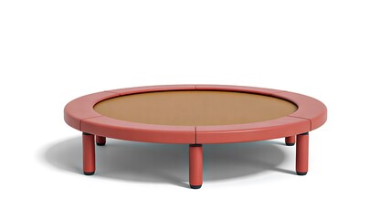 Mini fitness trampoline isolated on white background