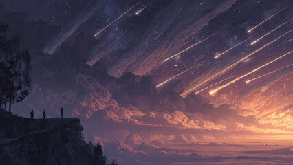 sunset in the mountains