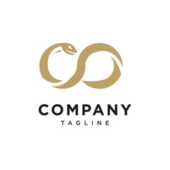 Infinity Snake Simple Logo Icon Vector