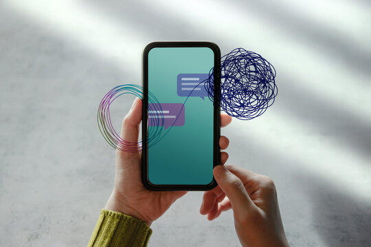 Patient with anxiety connects online therapist, , Talk Therapy Session, telehealth