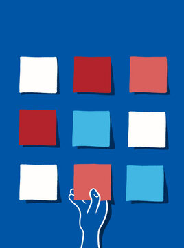 Sticky note ideation concept