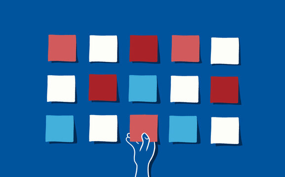 Sticky note ideation concept