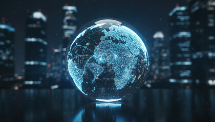 Global Digital Network Technology Concept