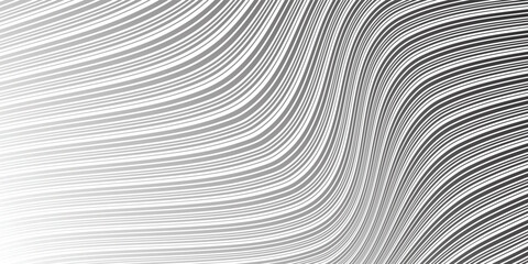 Abstract gray and black lines pattern on simple white background. Neatly arranged in straight and wavy lines