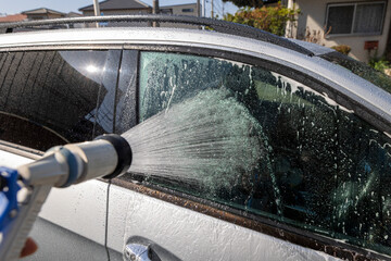 手洗い洗車のイメージ