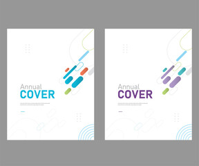 Fototapeta premium Cover design with annual report and business catalog template.eps