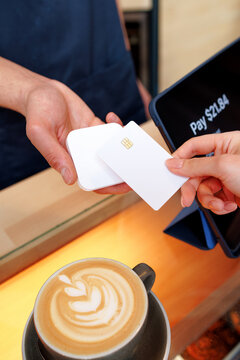 Contactless Card Payment Over Latte
