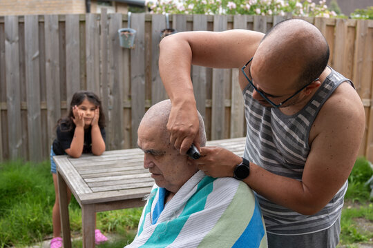 Electric Clipper Hair Cutting

