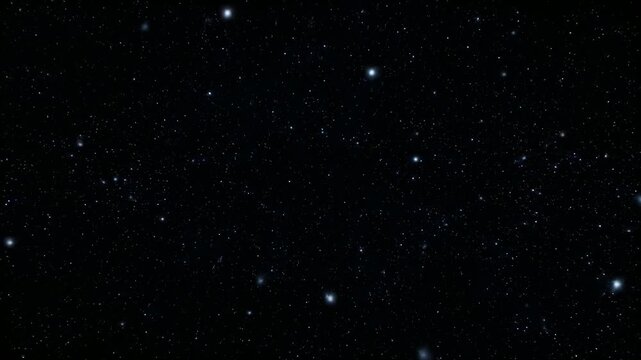 Beautiful Starry Night Sky with Twinkling Stars and Galaxies.