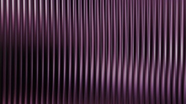 Abstract 3d render, background animation with ribbed dynamic maroon glass gradient animation effect, 4k seamless looped video