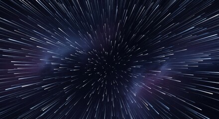 Obraz premium Hyperspace Jump - A Visual Representation of High-Speed Space Travel.