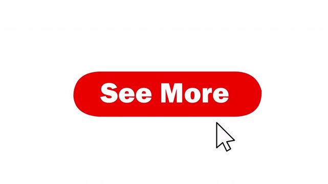 Red See More Button with Cursor &ndash; Call to Action Web UI Element