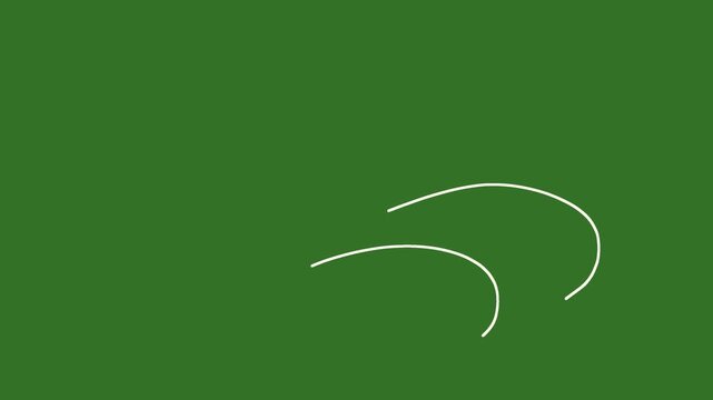 vector white lines wind effect on green screen, UI motion graphics. alpha adjustment layer, smooth animated line filter, 2d animation