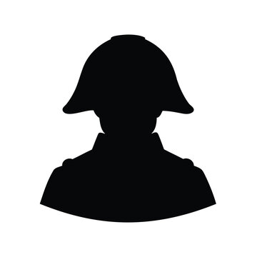Silhouette of Napoleon Bonaparte, Military Leader Icon, Historical Figure Vector Art, EPS Format