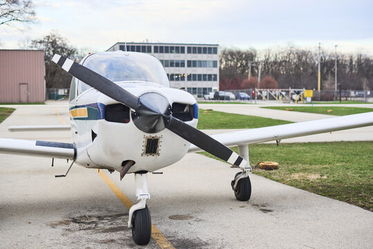 Front of a small airplane