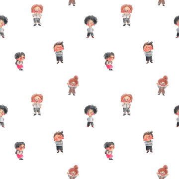 Cute children frolicking