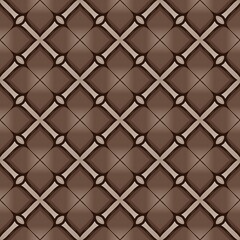 A brown and tan patterned background with squares and diamonds