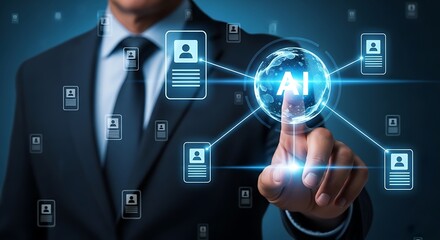 Executive Using AI for Human Resources and Talent Management