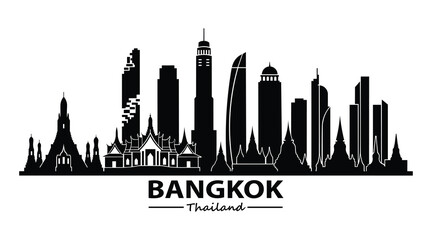Bangkok Thailand skyline cityscape © VectEdge