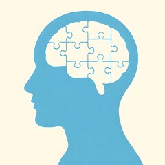 Brain puzzle concept understanding mental health and cognition