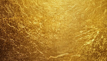 A close-up view of a textured gold surface with intricate patterns and reflections.