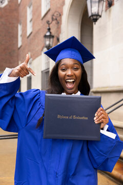  Black excited Teen portrait graduation 