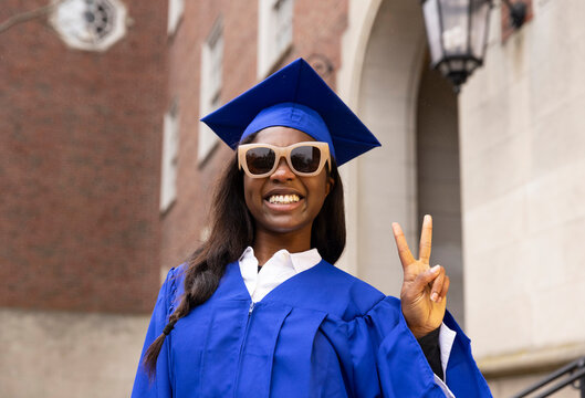  Black Teen sunglasses  fun portrait graduation 