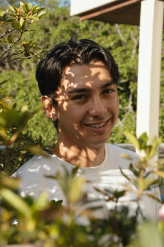 Smiling Young Man in Nature