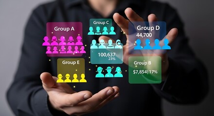 Digital audience segmentation and customer data visualization