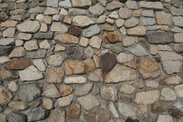 Rustic Irregular Stone Masonry Wall Texture Background