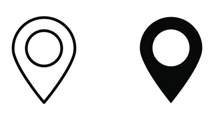 Map Pin Icons in Black and White © JahidulStockBD