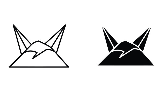 Cat ears icon set