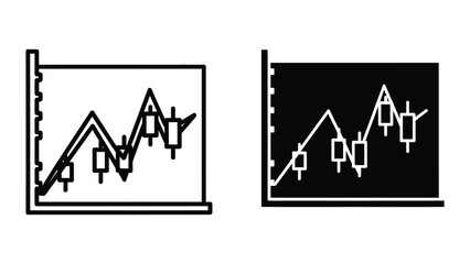 Naklejka premium Stock market charts on white and black backgrounds