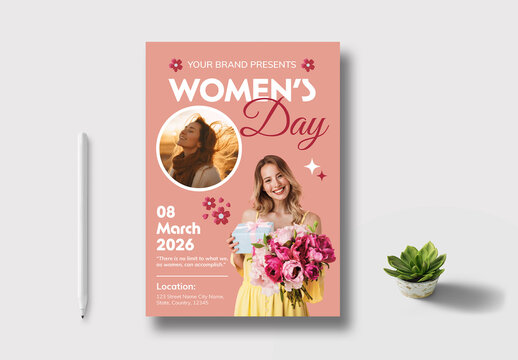 Elegant International Women's Day Celebration Flyer Design