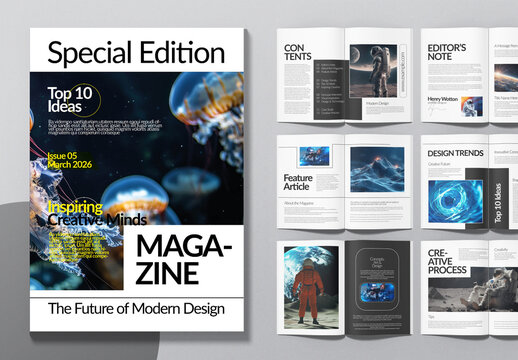 Modern Special Edition Magazine Layout Template