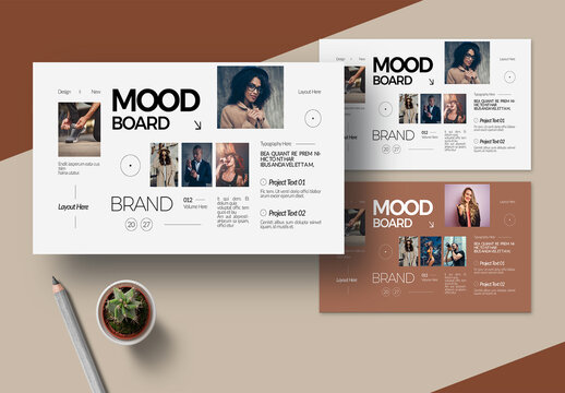 Mood Board Design Template Layout