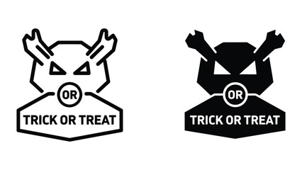 Halloween Trick or Treat Logo Design