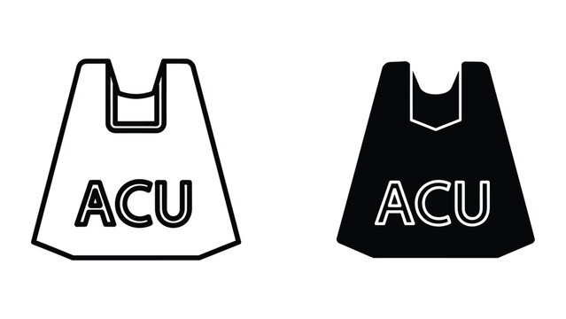Black and white aprons with ACU text