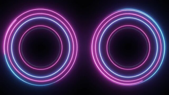 Futuristic plasma energy loop glowing multi layered circular light rings seamless ultra realistic surreal ambience cascading softly abstract unique style cinematic loop