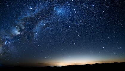 Fototapeta premium Deep Space Astrophotography Myriads Of Stars In The Dark Night Sky
