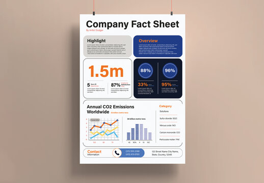 Company Fact Sheet Template