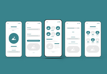 Mobile App Wireframe UI UX Design Template