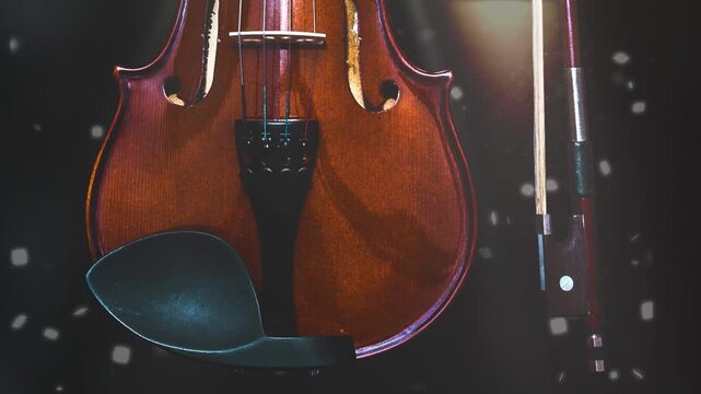 A classical violin plays beautiful light