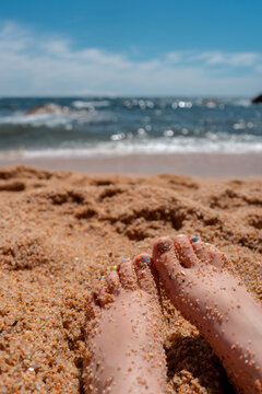 Sandy Toes on Sunny Beach Day