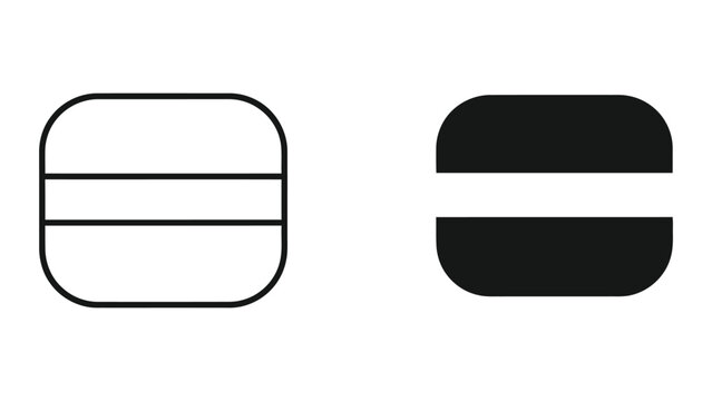 Hamburger Menu Icon Vector for Navigation and More Options Interface