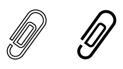 Obraz premium Classic Paperclip Attachment Icon Set for Office and Document Use