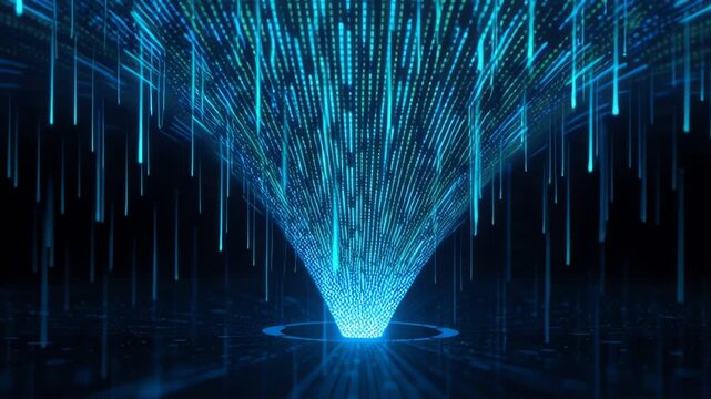 Digital Data Stream: Futuristic Technology Concept