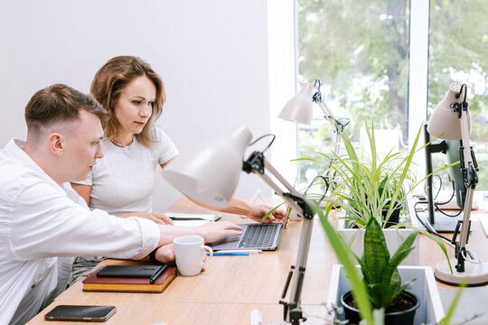 Collaborative work in a modern office space