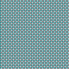 Seamless abstract geometric background featuring a colorful vector pattern of squares and blue polka dots for a vintage mosaic tile wallpaper design